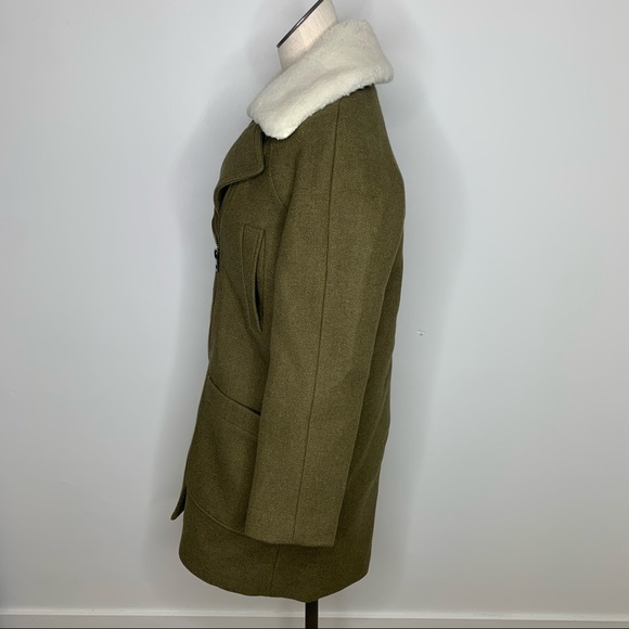 Madewell Eldridge Zip Coat Sherpa Collar Size small - Picture 7 of 16